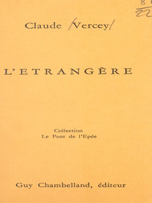 cover image of L'étrangère